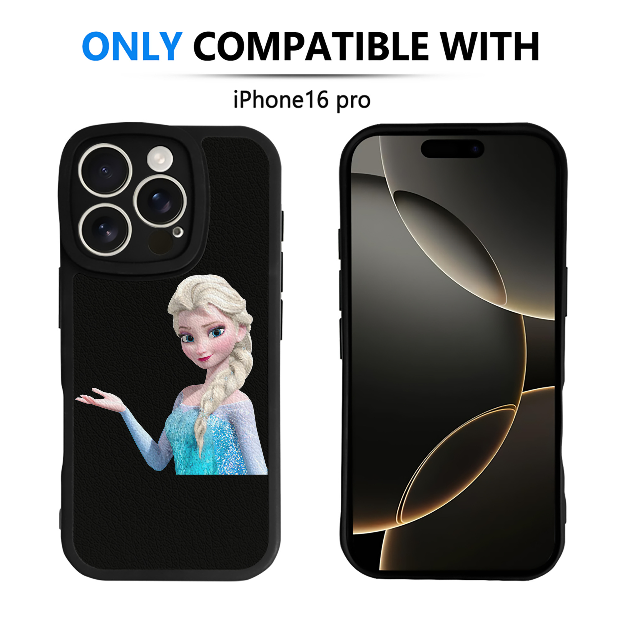 （画像用） アナと雪の女王 アンナ エルサ Frozen Anna Elsa 【iPhone 16シリーズ対応】シリコンスマホケース（レザー調） 材質：シリコン